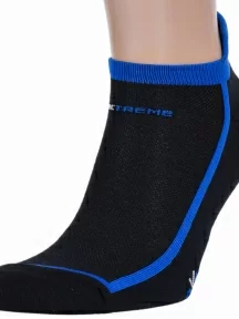 Мужские спортивные носки с махровыми пяткой и мыском ХОХ, SPM-10, ЧЕРНО-СИНИЕ