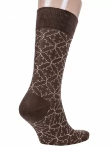 Мужские носки из мерсеризованного хлопка Sergio Di Calze (PINGONS), 20SC3, КОРИЧНЕВЫЕ