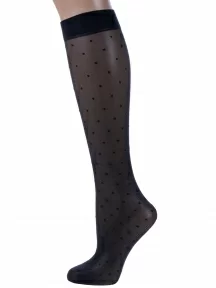 Женские гольфы Conte, 21С-147СП DOTS, Nero, черные