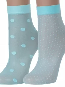 Комплект из 2 пар женских носков Conte, 2-16С-124/7СП, БИРЮЗОВЫЕ
