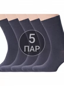 Комплект из 5 пар мужских носков Брестские (БЧК), 5-14С2122, рис. 000, ТЕМНО-СЕРЫЕ