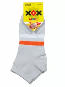 Детские короткие носки ХОХ, SPD-16, СВЕТЛО-СЕРЫЕ