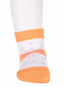 Детские носки Conte kids, 5С-11СП, рис. 215, БЕЛО-ОРАНЖЕВЫЕ
