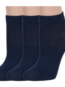 Комплект из 3 пар женских носков RuSocks (Орудьевский трикотаж) ТЕМНО-СИНИЕ (1340) (3-Ж-2131)