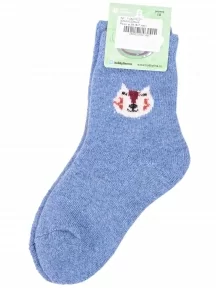 Детские теплые махровые носки Hobby Line, Ндад7622-1, ДЖИНСОВЫЕ