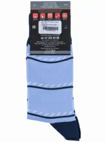 Мужские носки LORENZline, Е25, ГОЛУБЫЕ с якорем