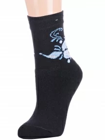 Женские носки с махровой стопой Альтаир, С26, ЧЕРНО-СИНИЕ