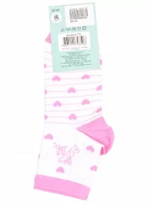 Детские носки LORENZline, П2, БЕЛО-РОЗОВЫЕ