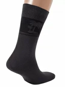 Мужские носки из вискозы ХОХ, X-1202, ТЕМНО-СЕРЫЕ