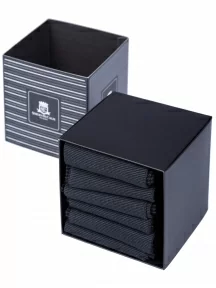 Набор мужских носков из мерсеризованного хлопка, 6 пар (ТМ Sergio di Calze), PG-17SC4-6, ЧЕРНЫЕ