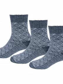 Комплект из 3 пар детских теплых носков RuSocks (Орудьевский трикотаж), 3-Д-382, СЕРЫЕ, рис. 3