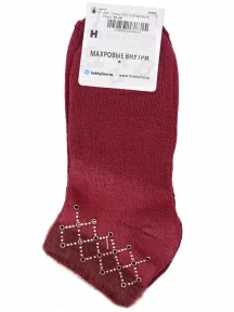 Женские махровые носки Hobby Line, Нжму1001, БОРДОВЫЕ