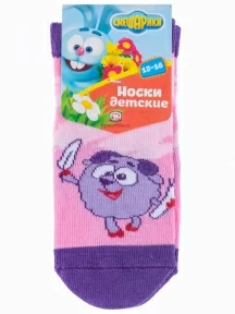 Детские короткие носки "Смешарики" Брестские (БЧК), 19С3094, рис. 246, РОЗОВЫЕ (2)