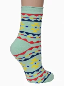 Женские махровые носки ХОХ, GZ-3R24, САЛАТОВЫЕ