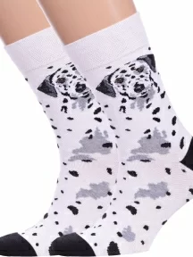 Комплект из 2 пар носков Брестские (БЧК) рис. 157, БЕЛЫЕ (2-21С4200)