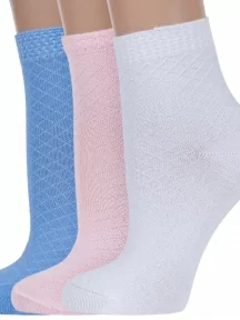 Комплект из 3 пар женских бамбуковых носков ХОХ, 3-G-223, микс 2