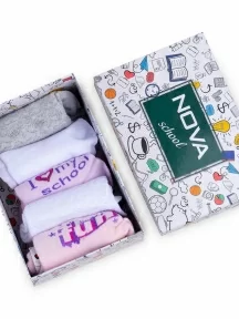 Набор из 5 пар детских носков Красная ветка, School Box #1, микс 1