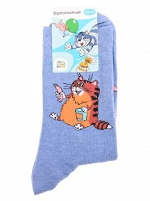 Мужские носки Брестские (БЧК), 23С2155, рис. 504, ГОЛУБЫЕ МЕЛАНЖ