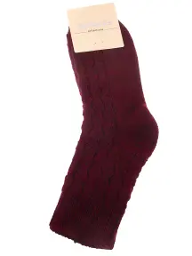 Женские полушерстяные носки RuSocks (Орудьевский трикотаж) БОРДОВЫЕ (Ж-185)