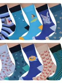 Набор из 10 пар мужских носков MSCLUB №М29, ВИ10-НМ29, микс "МОРЕ 2"