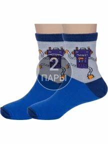 Комплект из 2 пар детских носков Akos, 2-CK41800 053, ВАСИЛЬКОВЫЕ