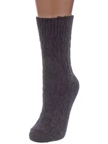 Женские полушерстяные носки RuSocks (Орудьевский трикотаж) ТЕМНО-СЕРЫЕ (Ж-185)