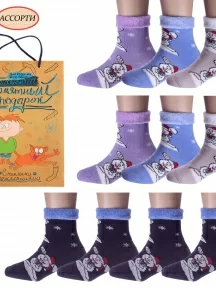 Набор для мальчиков из 10 пар махровых носков LORENZline, Л78-10, микс 2