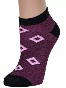 Женские короткие носки ХОХ, G-1429, БОРДОВЫЕ