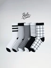 Набор из 5 пар мужских носков "Нева-Сокс", НС-5-НМ219, микс «Тренер по гольфу»