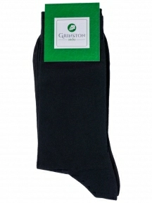 Комплект из 3 пар мужских носков Grinston socks (PINGONS) из 100% хлопка, 3-15D2, ЧЕРНЫЕ
