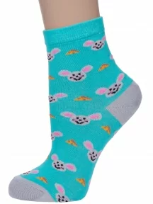 Комплект из 5 пар детских носков LORENZLine, 5-Л104, БИРЮЗОВЫЕ