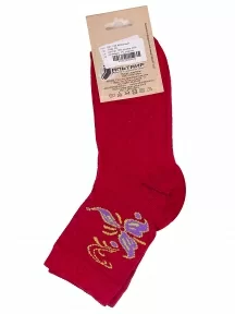 Женские носки с махровой стопой Альтаир, С26, КРАСНЫЕ