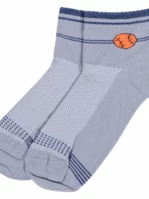 Детские укороченные носки Брестские (БЧК), 15С3085, рис. 486, СВЕТЛО-СЕРЫЕ