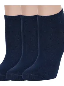 Комплект из 3 пар женских носков RuSocks (Орудьевский трикотаж) ТЕМНО-СИНИЕ (3-Ж-1700)