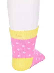 Детские носки Conte kids, 5С-11СП, рис. 214, МАЛЬВА С ЖЕЛТЫМ