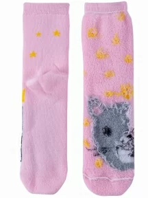 Детские махровые носки "НАШЕ" Смоленской чулочной фабрики, 232С10, рис. 17, РОЗОВЫЕ №24