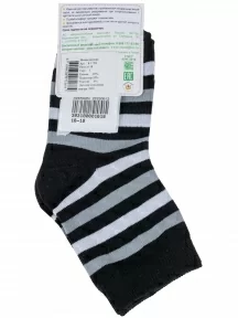 Детские носки "Борисоглебский трикотаж", 8С703, ЧЕРНЫЕ с серым