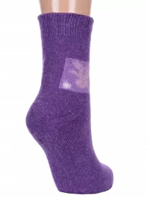 Женские теплые махровые носки Hobby Line, Нжамв6008-9, ФИОЛЕТОВЫЕ
