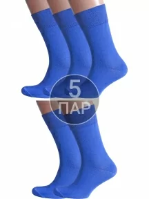 Комплект из 5 пар мужских носков Альтаир, 5-H226, СИНИЕ