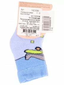 Детские махровые носки Брестские (БЧК), 14С3060, рис. 820, БЛЕДНО-ГОЛУБЫЕ