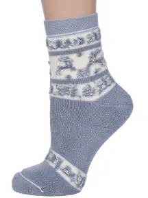 Женские махровые носки Брестские (БЧК) рис. 160, СВЕТЛО-СЕРЫЕ (15С1408)
