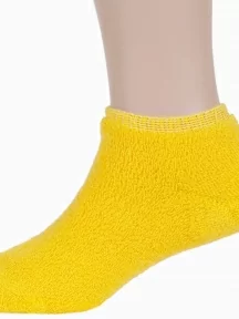 Детские короткие носки с наружной махрой ХОХ, DZ-3R18, ЖЕЛТЫЕ
