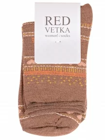 Женские теплые носки "Красная ветка", С-496, КОРИЧНЕВЫЕ