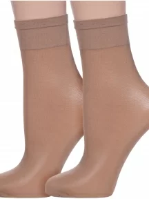 Комплект из 2 пар женских носков Conte Bronz, бронзовые (2-Tension soft 40Н)