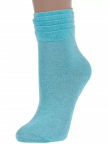 Женские носки из вискозы и льна LORENZline, Д52, БИРЮЗОВЫЕ