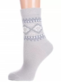 Женские полушерстяные носки LORENZline, В15, СЕРЫЕ