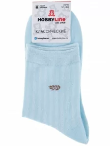 Женские носки Hobby Line, Нжх334-2, СВЕТЛО-ГОЛУБЫЕ