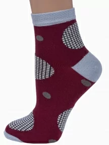 Женские носки "Носкофф" (АЛСУ), НЖ19, рис. 4220, ВИШНЕВЫЕ