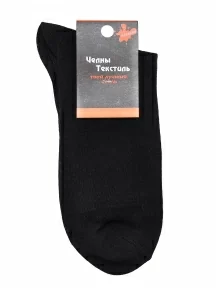 Комплект из 10 пар мужских носков "Оптима" (Челны-текстиль), 10-L22, черные (без этикеток)