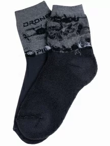 Детские махровые носки "Гамма", С509, рис. 1, ТЕМНО-СЕРЫЕ